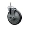Service Caster 6'' Thermo Rubber Wheel Swivel 7/16'' Grip Ring Stem Caster with Brake SCC-GR20S614-TPRB-TLB-716138 - alternate 1